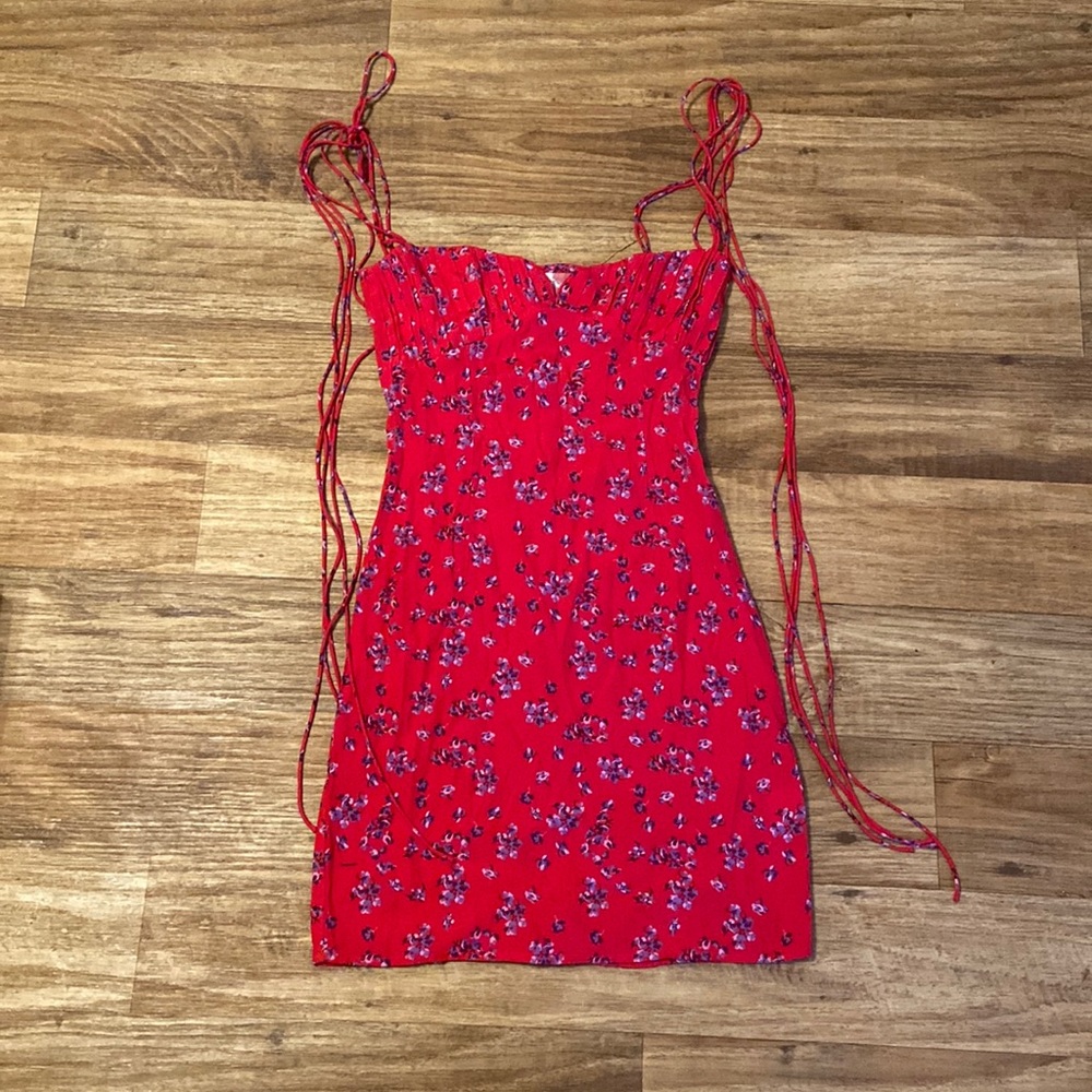 Rat and boa red dress